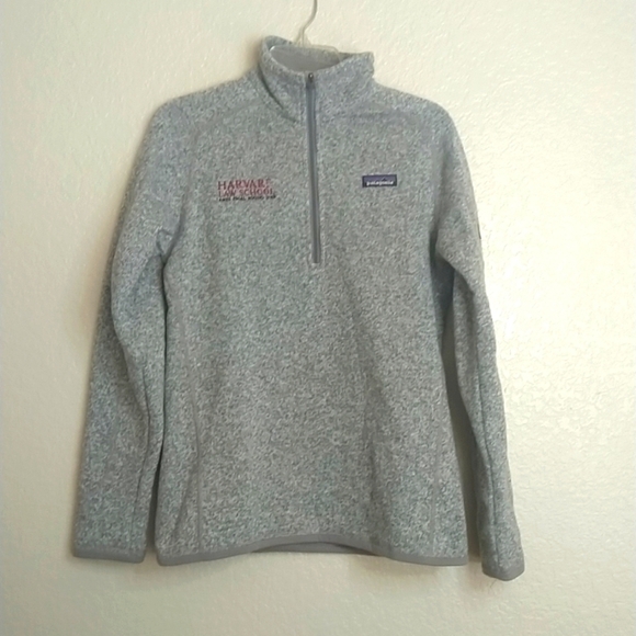 Patagonia Sweaters - Patagonia women's better sweater 1/2 zip grey embroidery sz M